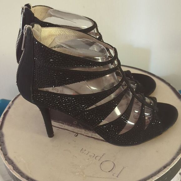 - - Michael Kors Gladiators Sequins Open Toe Heel Shoes - Picture 5 of 11